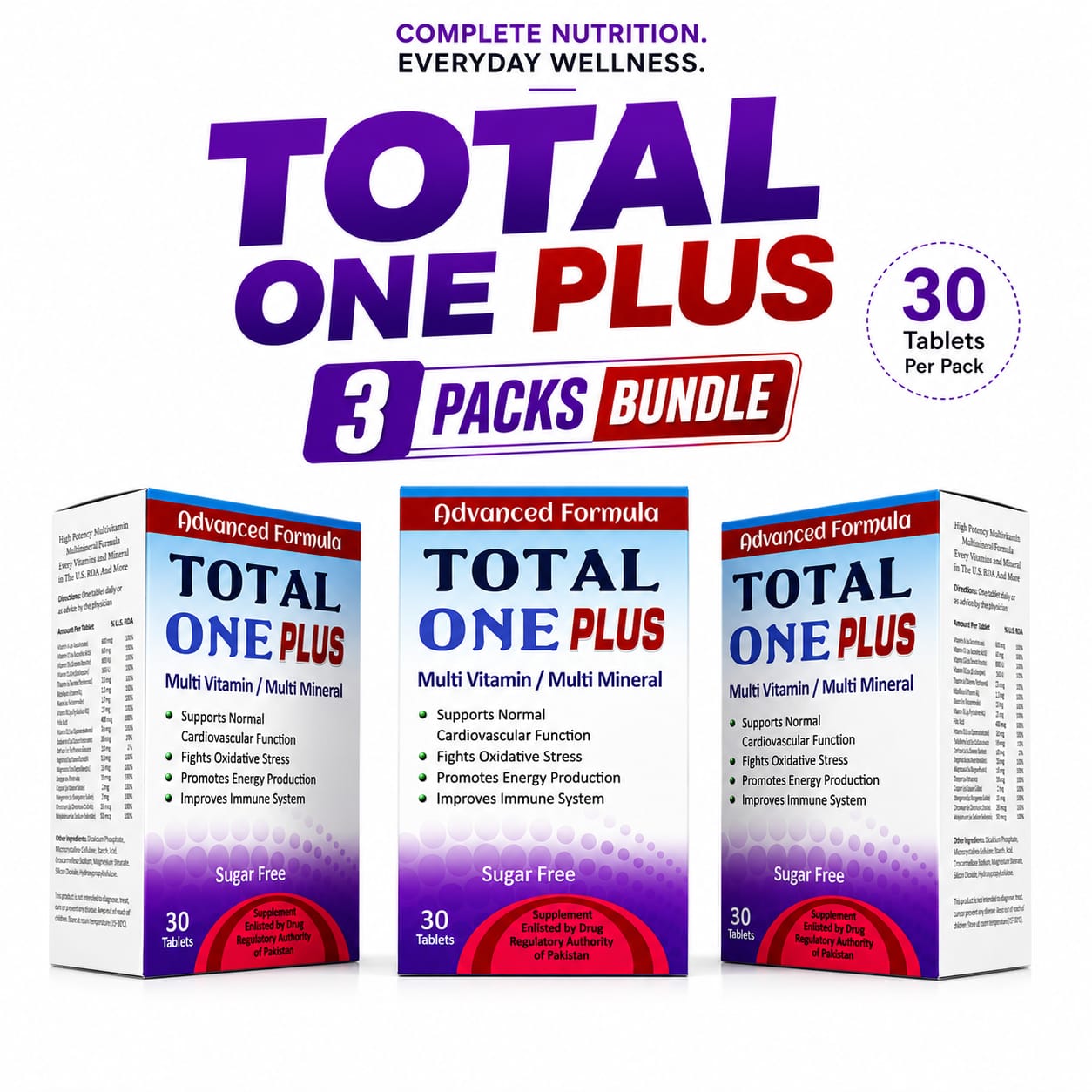Total One Plus 3 Pack bundle